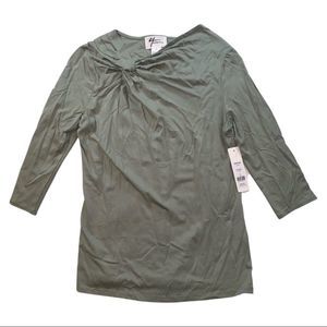 NWT Andrea Jovine knot front long sleeve Athleisure Wear comfy Cozy